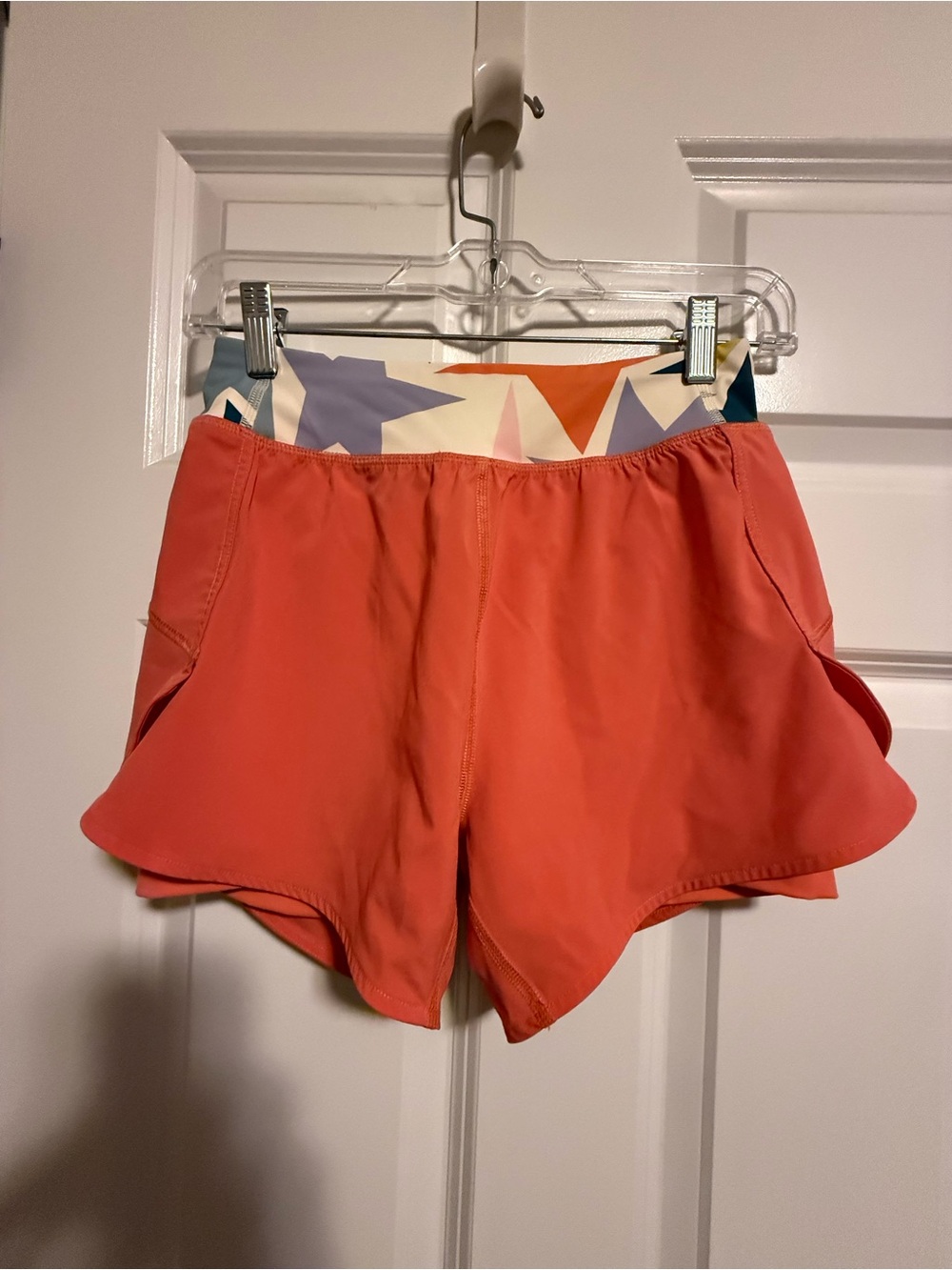 Hanna Andersson Coral Shorts with Geometric Waistband